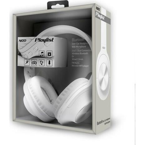 Ακουστικά ασύρματα NOD PLAYLIST white
